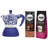 Гейзерная кофеварка на 4 порции и 2 молотых кофе